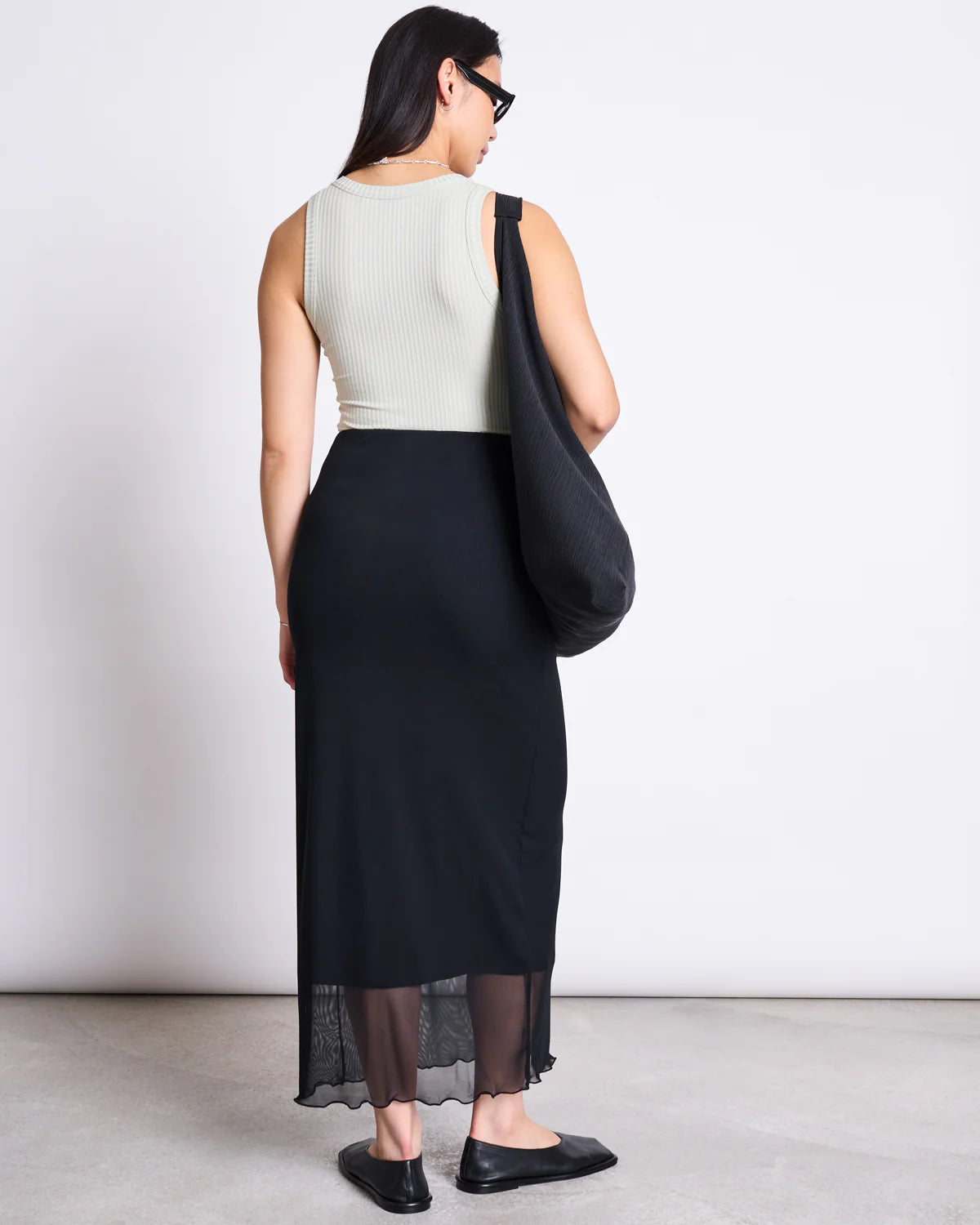 Mesh Maxi Skirt SMUK