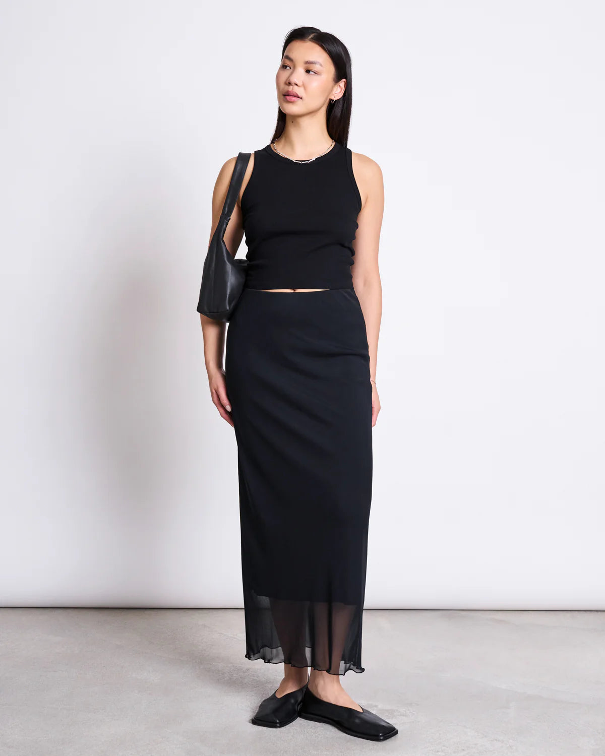 Mesh Maxi Skirt SMUK