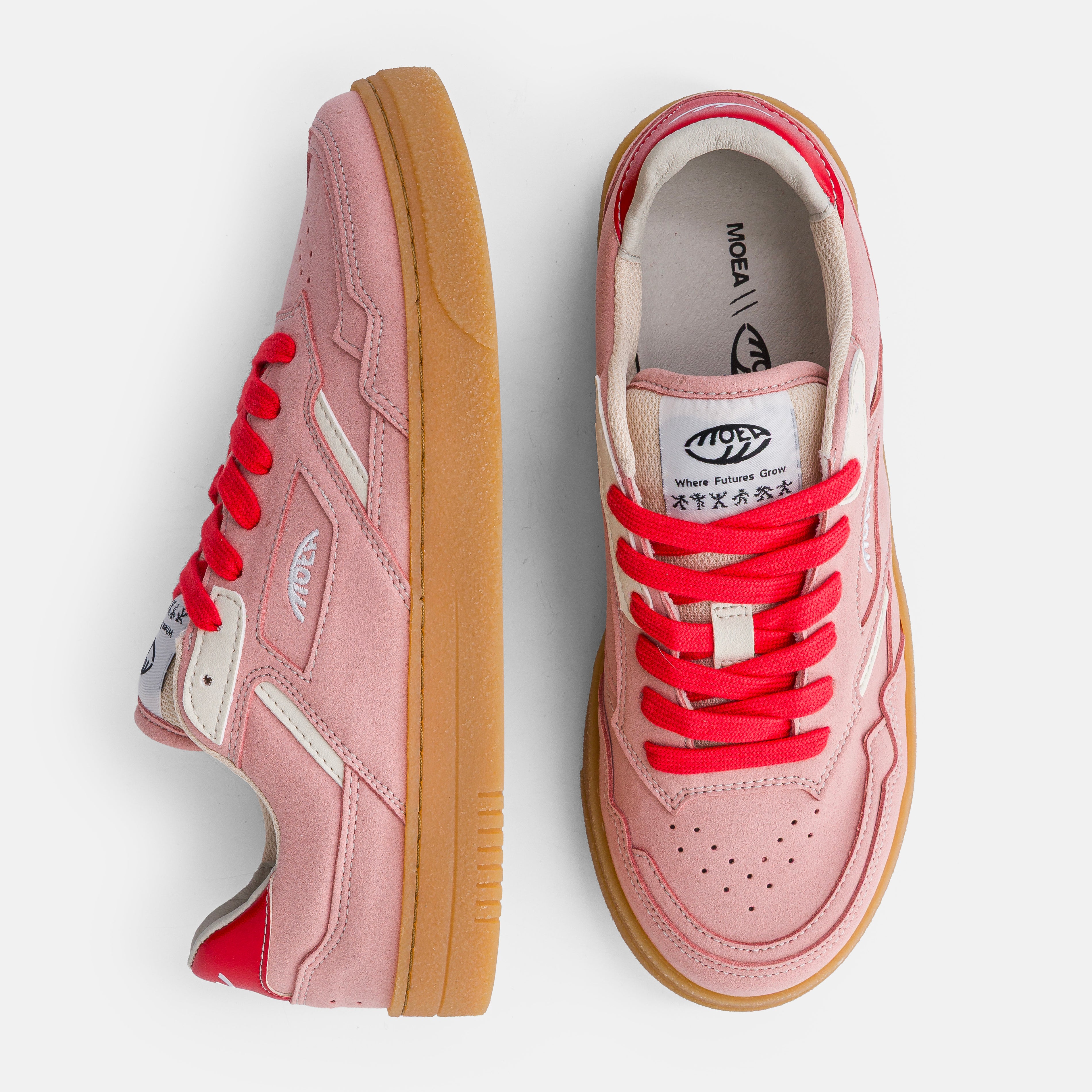 ORIGIN LOW - Pink Suede & Beige