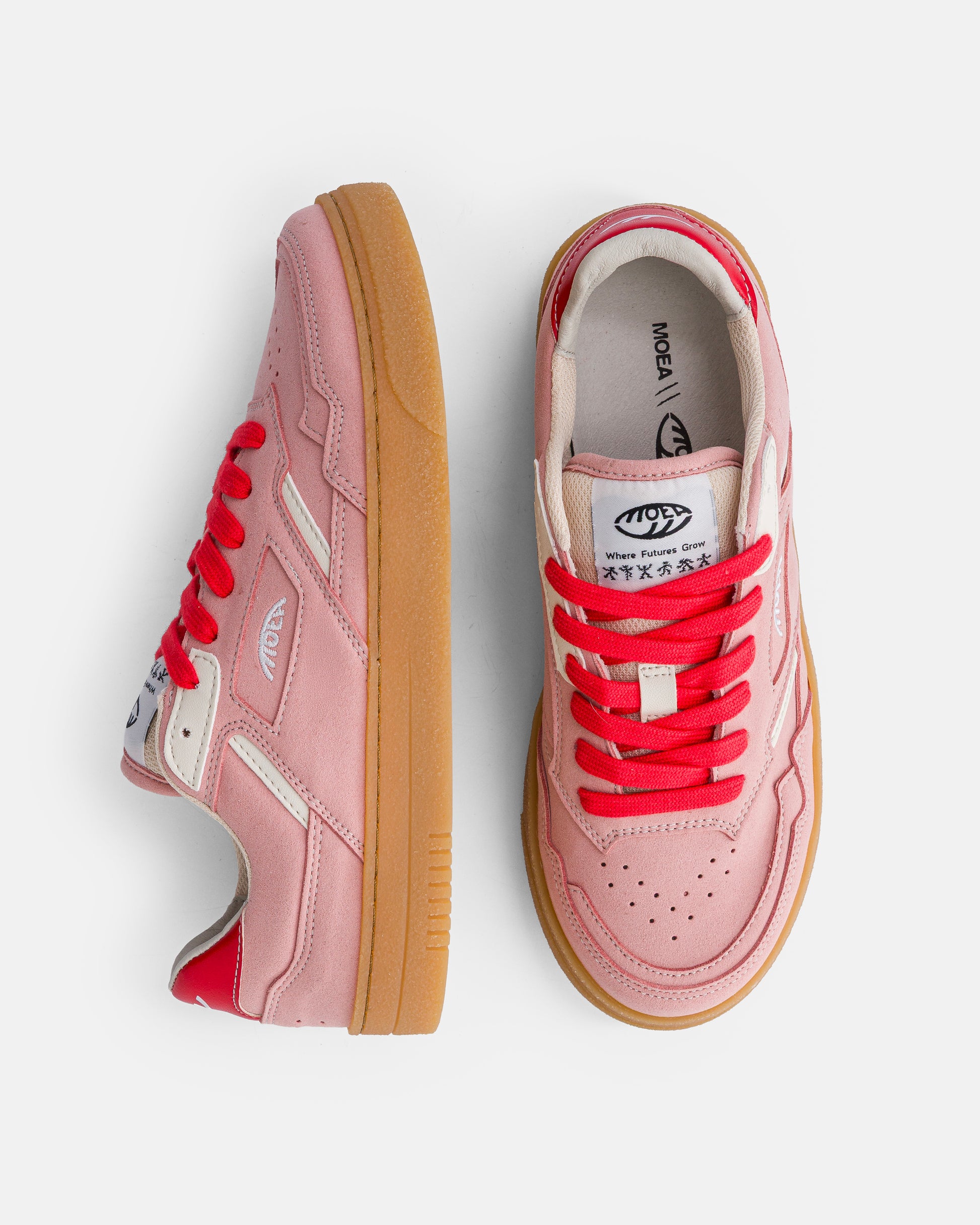 ORIGIN LOW - Pink Suede & Beige