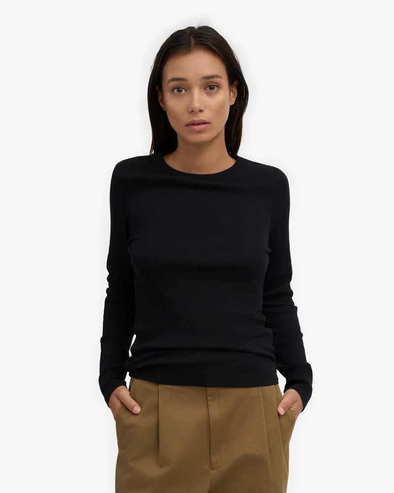 Women Organic Rib LS T-Shirt