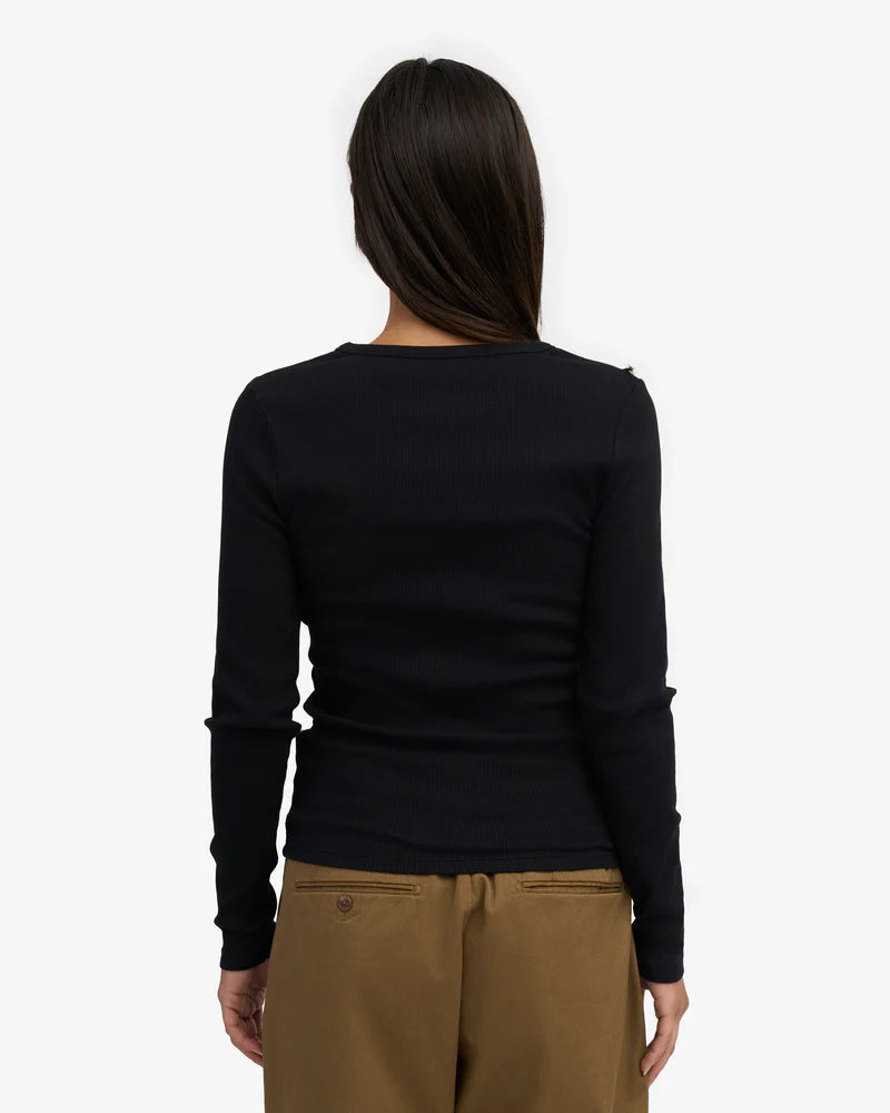 Women Organic Rib LS T-Shirt