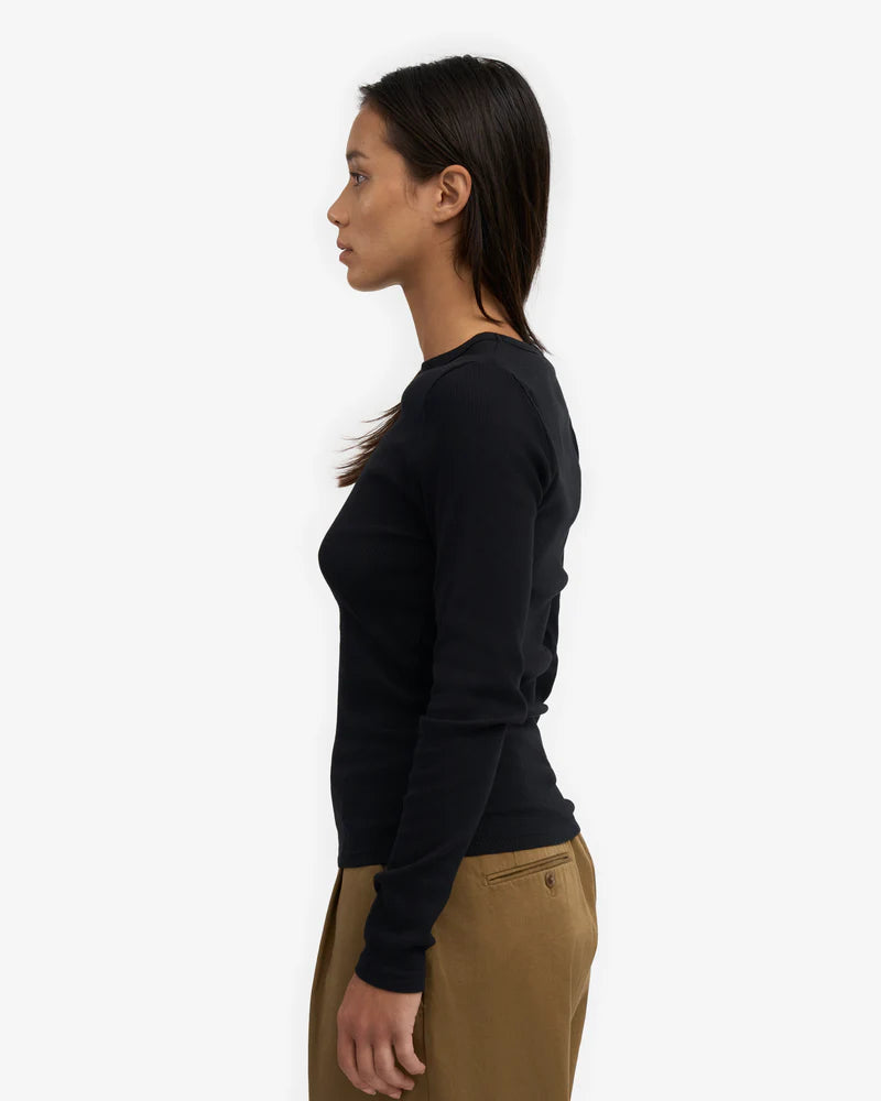 Women Organic Rib LS T-Shirt