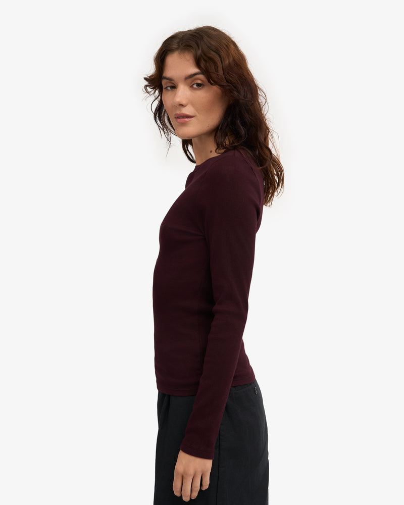 Women Organic Rib LS T-Shirt