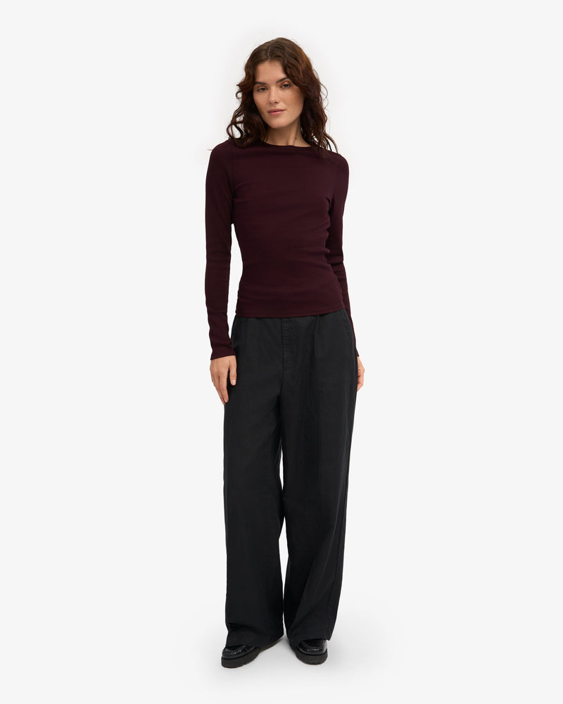 Women Organic Rib LS T-Shirt
