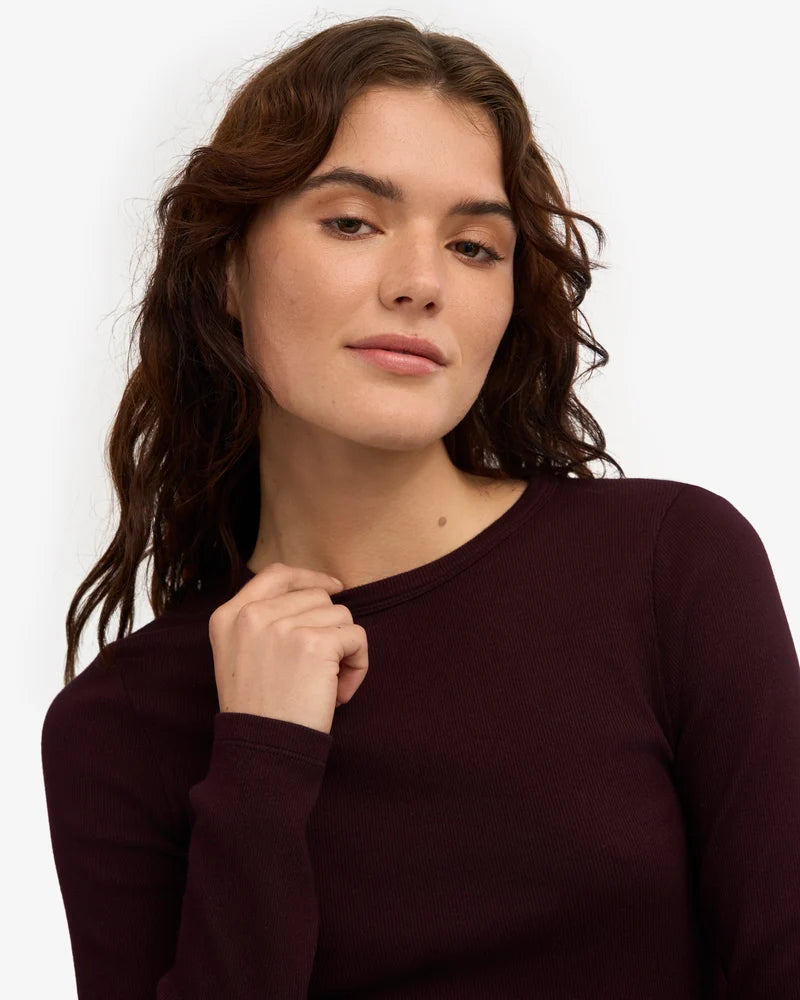Women Organic Rib LS T-Shirt