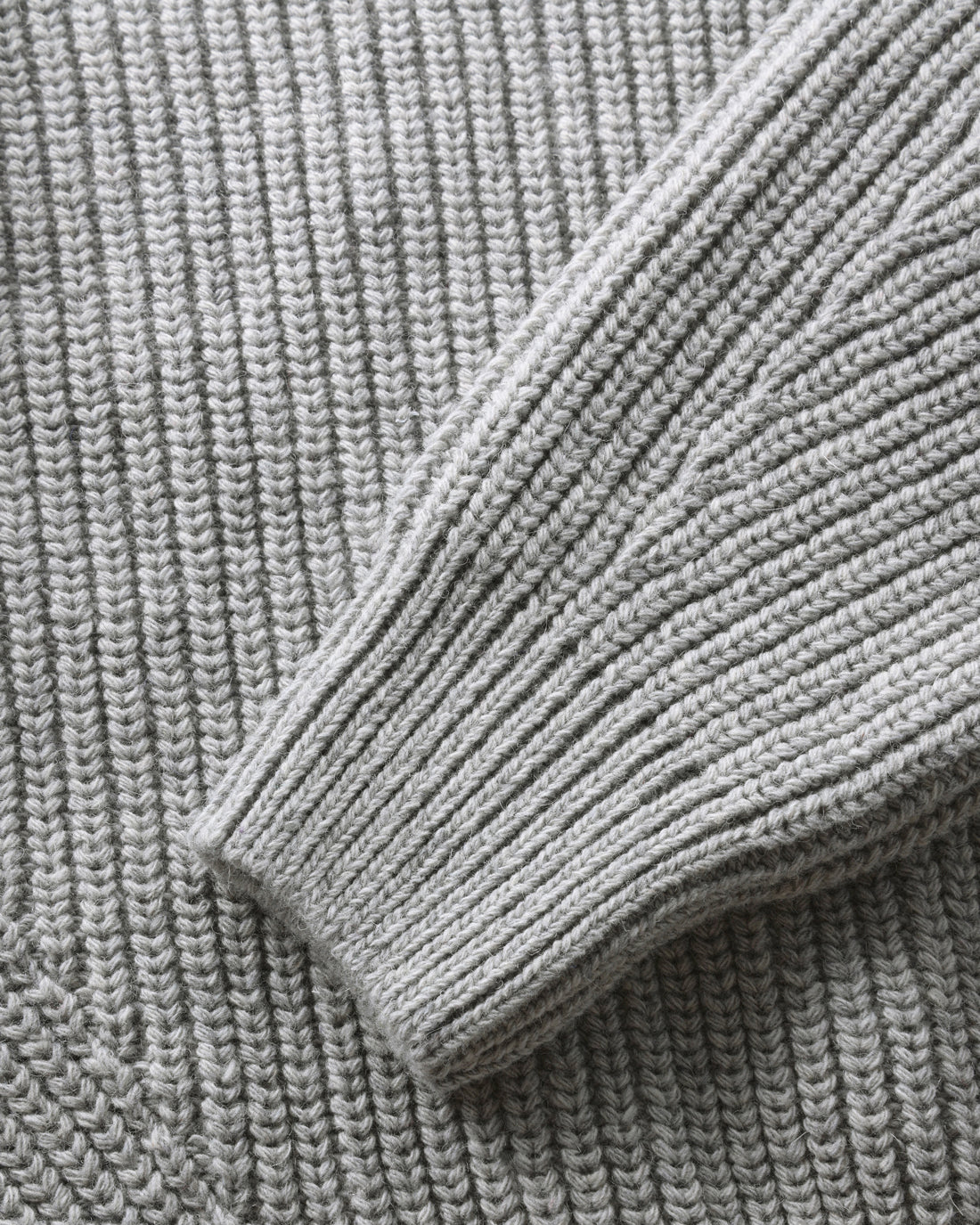 Cropped Knit Sweatshirt