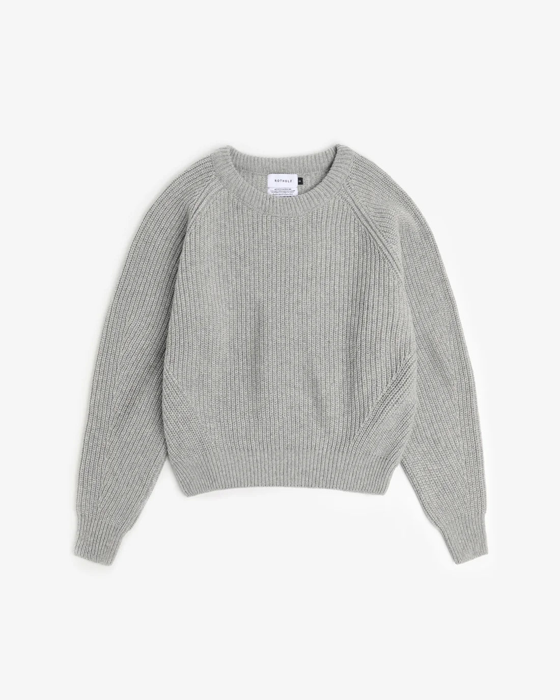 Cropped Knit Sweatshirt