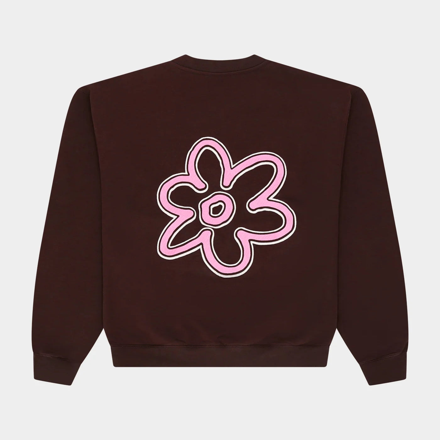 Line Flower Crewneck Brown