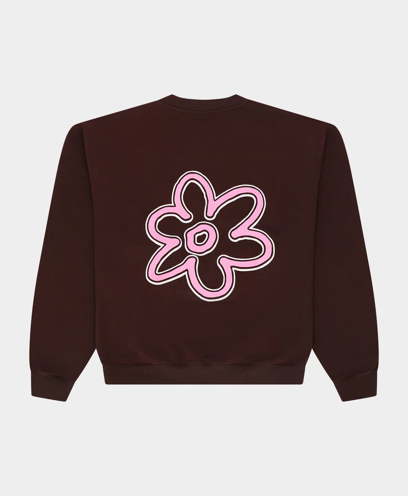 Line Flower Crewneck Brown