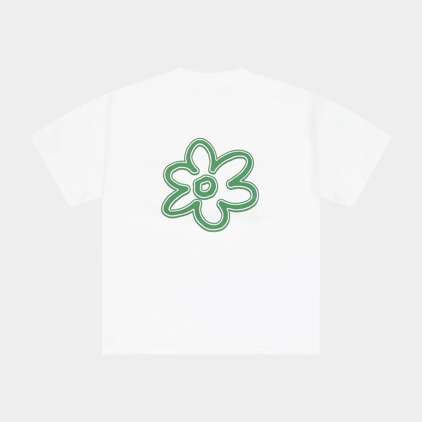 Line Flower T-shirt Green