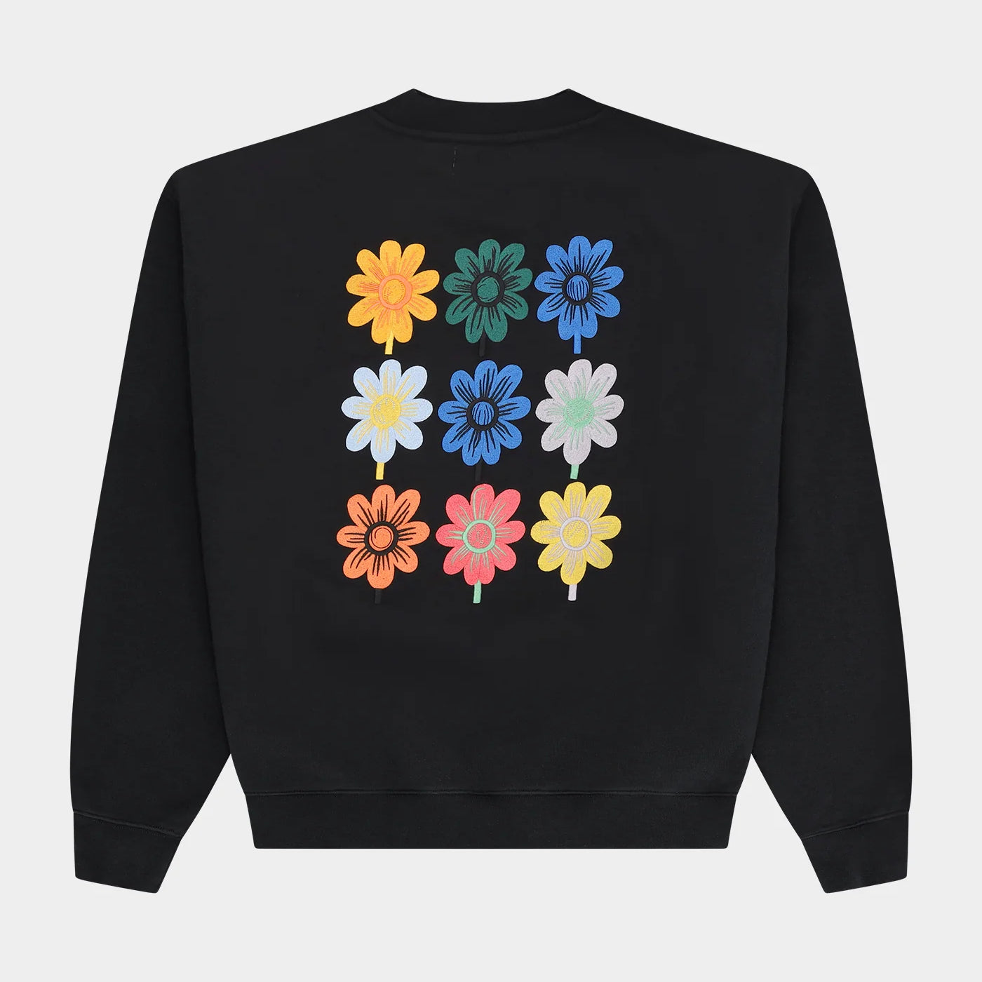 Nine Flowers Crewneck Black