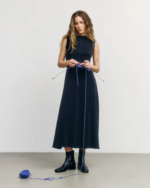 Pin-Tucked Dress