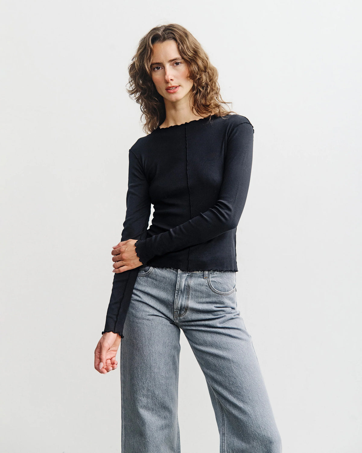 Pin-Tucked Longsleeve