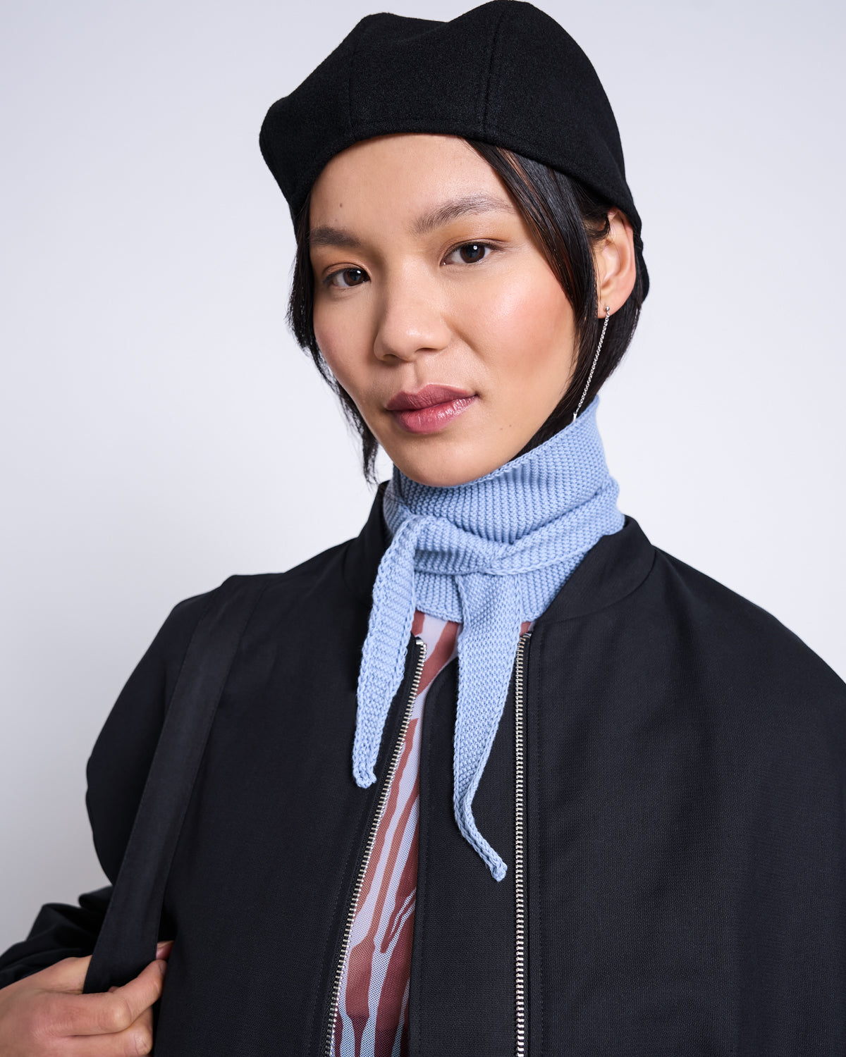Cotton Knit Scarf LEAENA