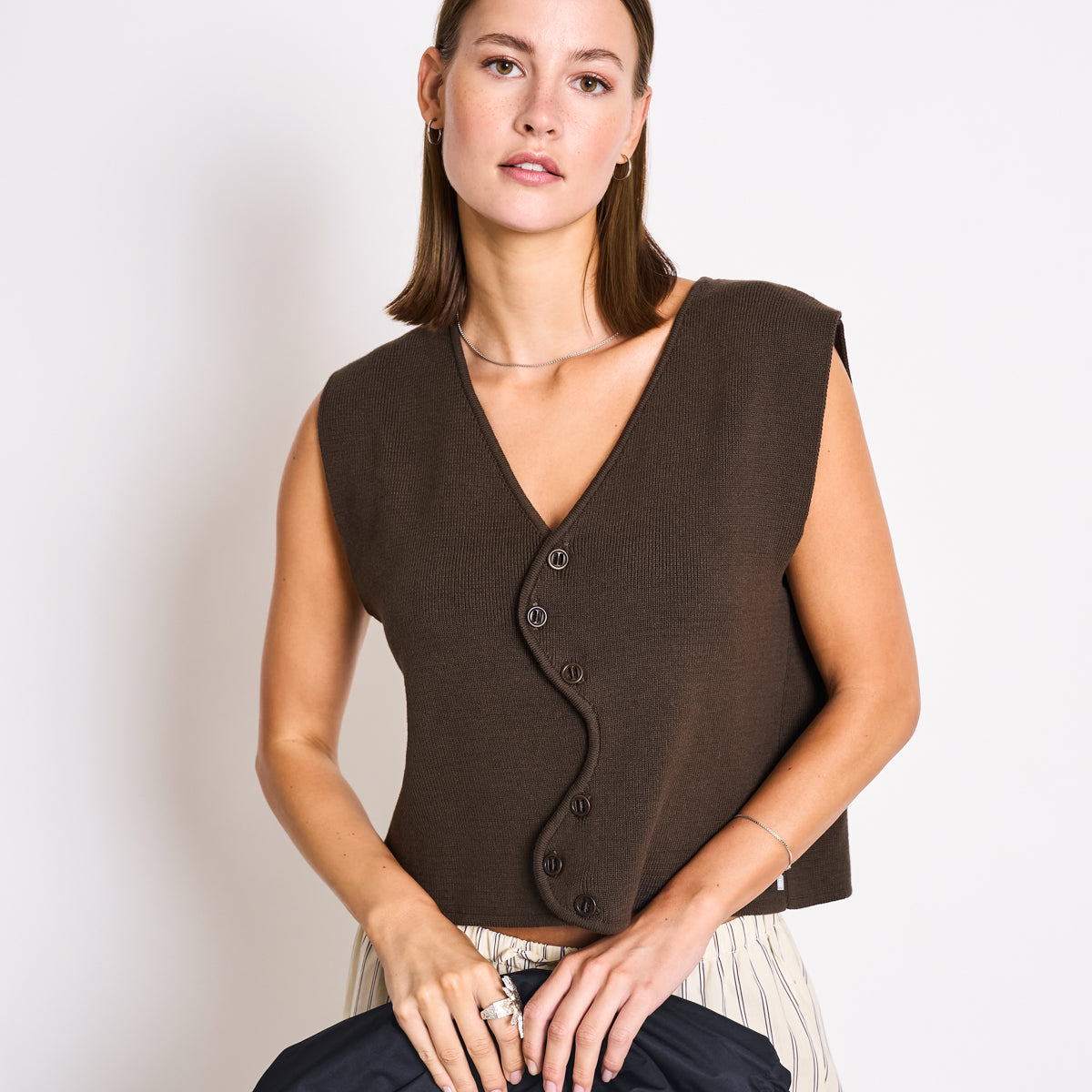 Wavy Knit Vest CORYL