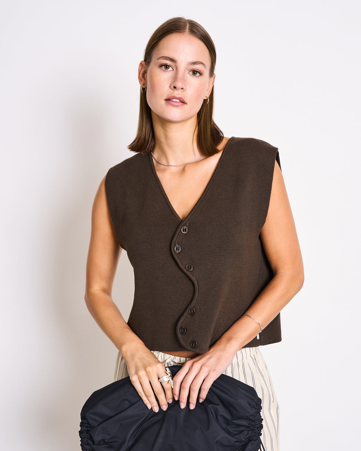 Wavy Knit Vest CORYL
