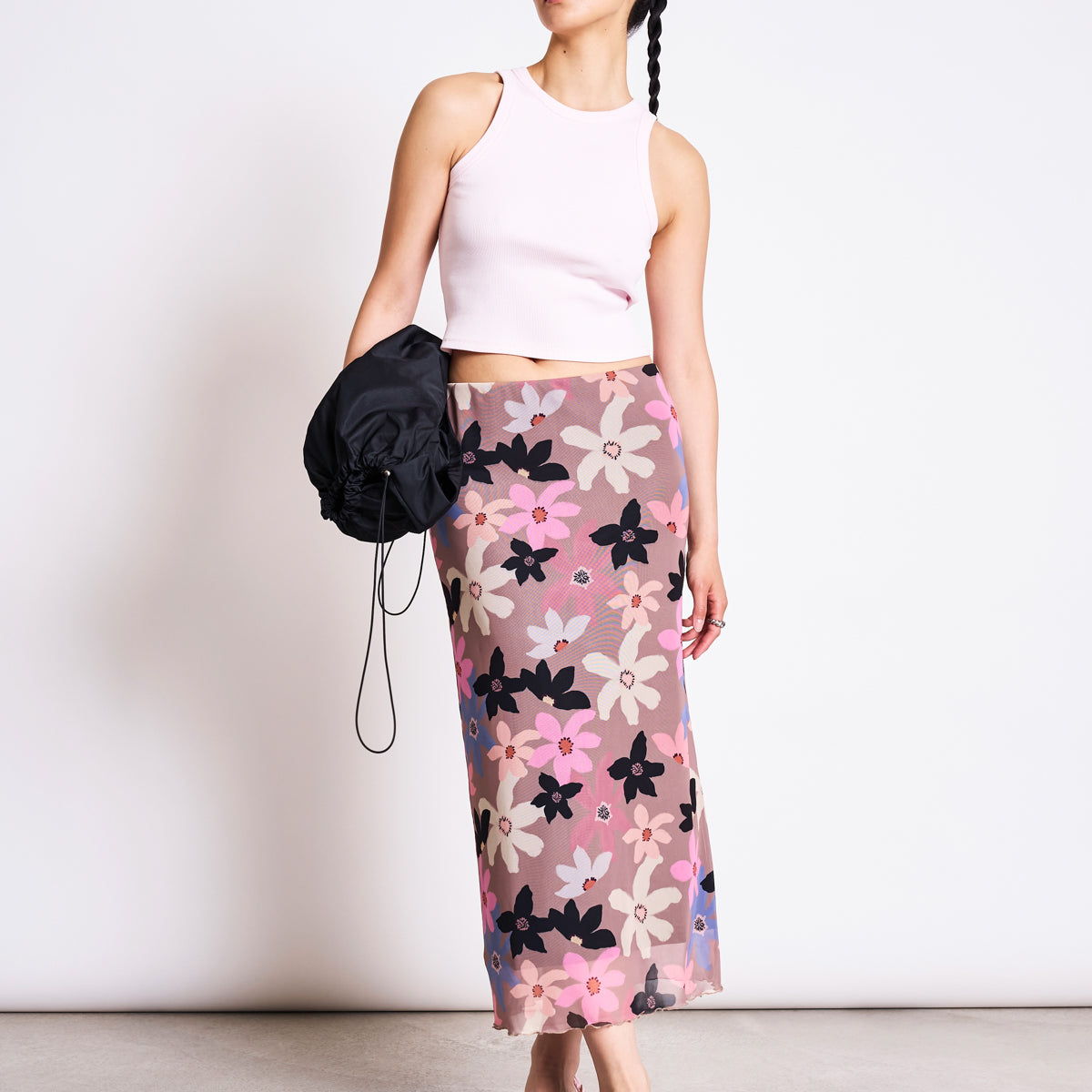 Mesh Maxi Skirt SMUK