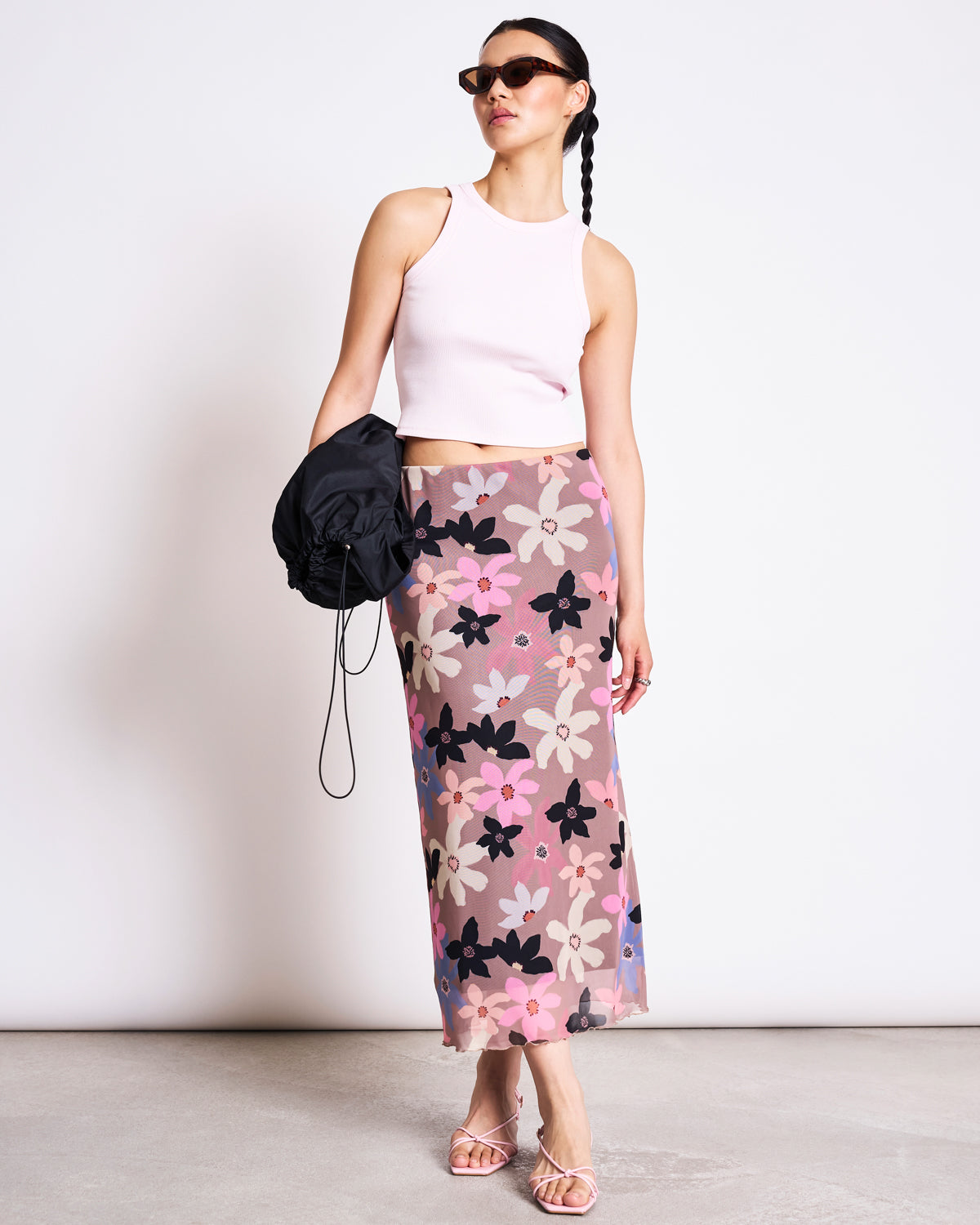 Mesh Maxi Skirt SMUK