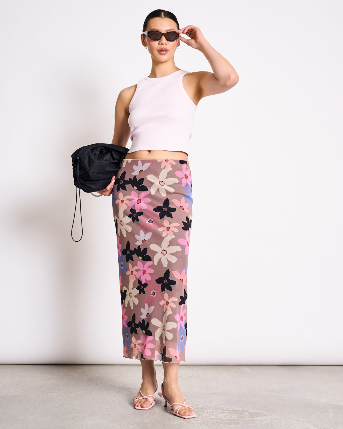 Mesh Maxi Skirt SMUK