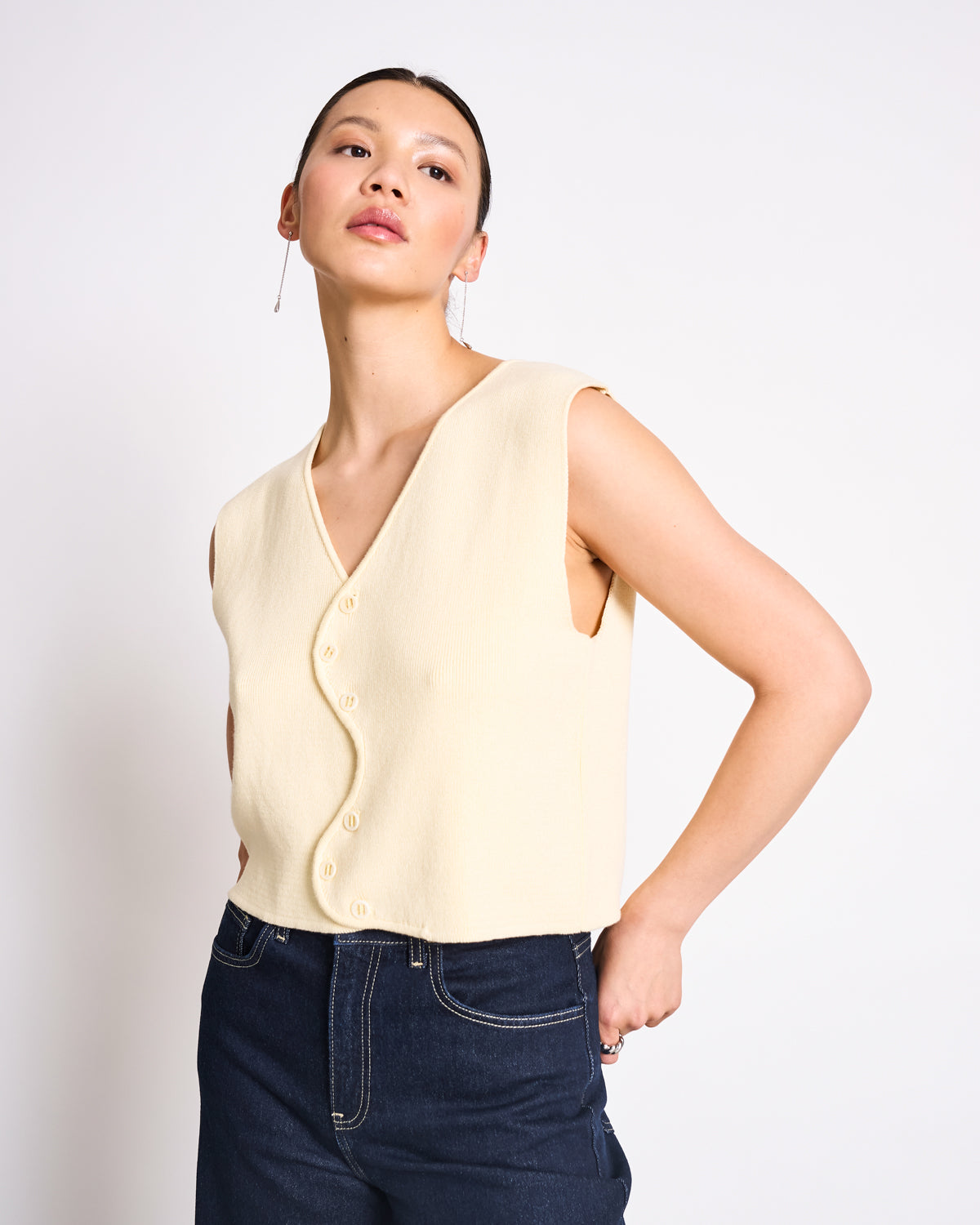 Wavy Knit Vest CORYL