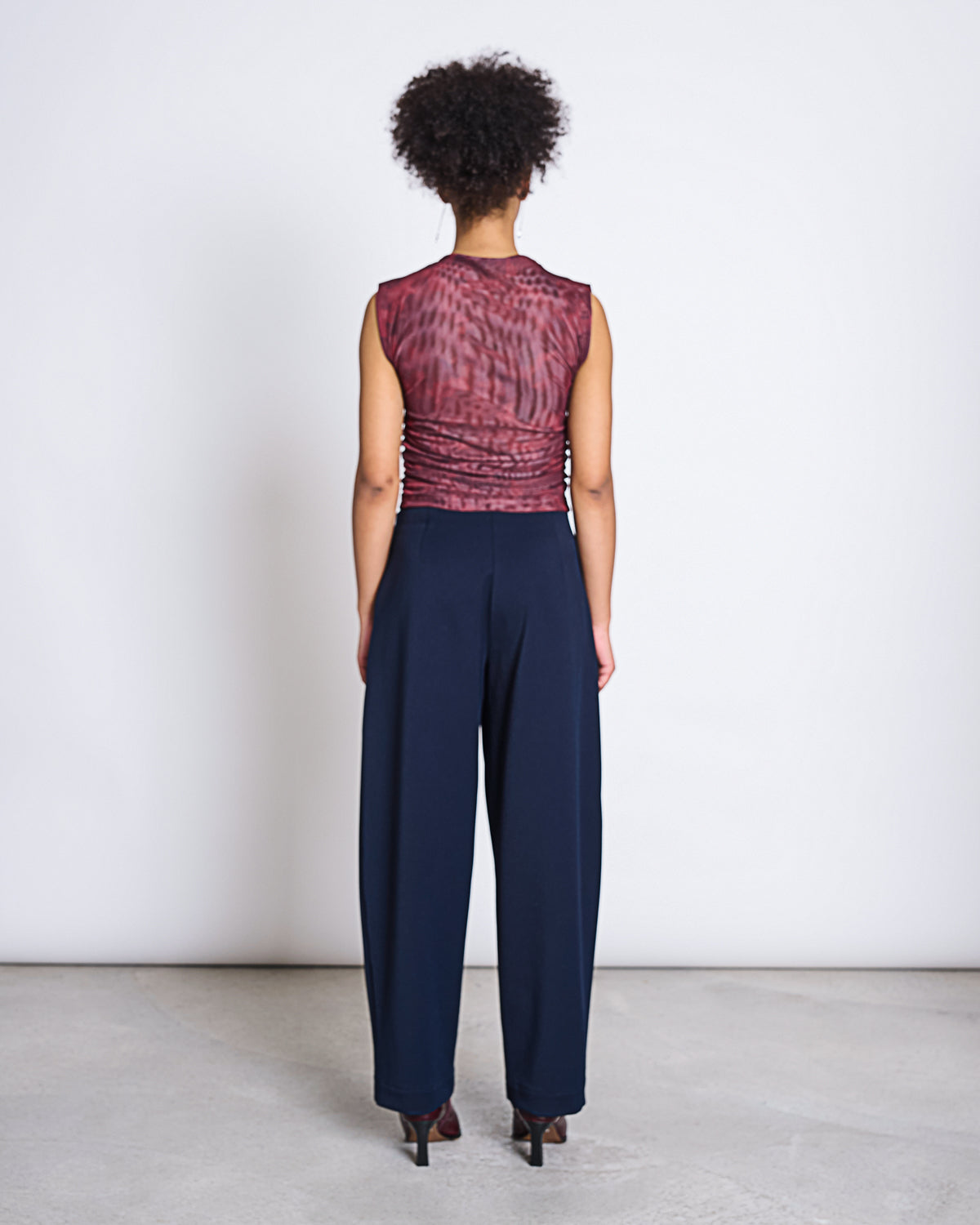 Ruffle Mesh Top LAGUNA