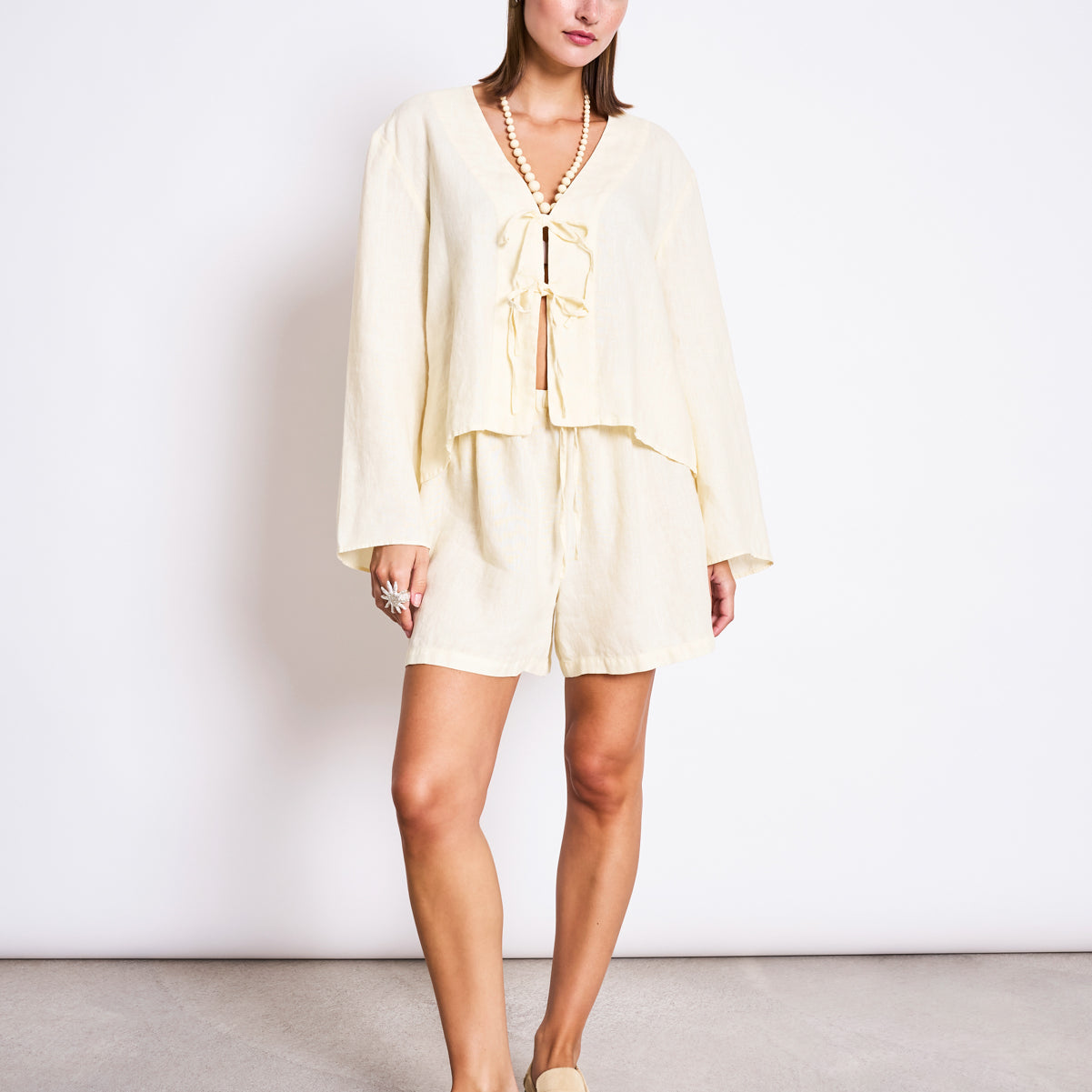 Linen Tie Blouse SKAGEN