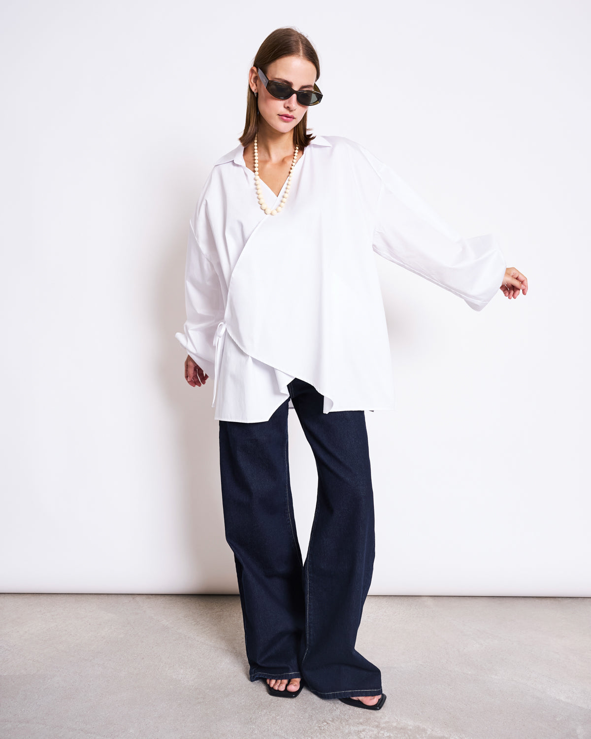 Puffy Wrap Blouse AQUILIA
