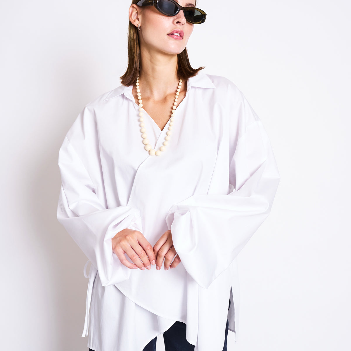 Puffy Wrap Blouse AQUILIA