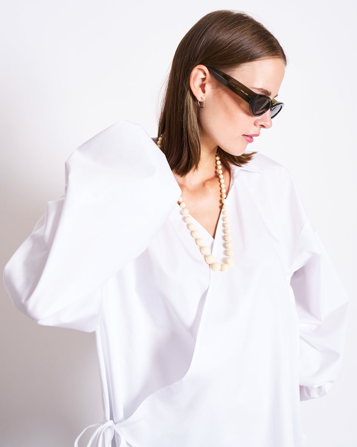 Puffy Wrap Blouse AQUILIA