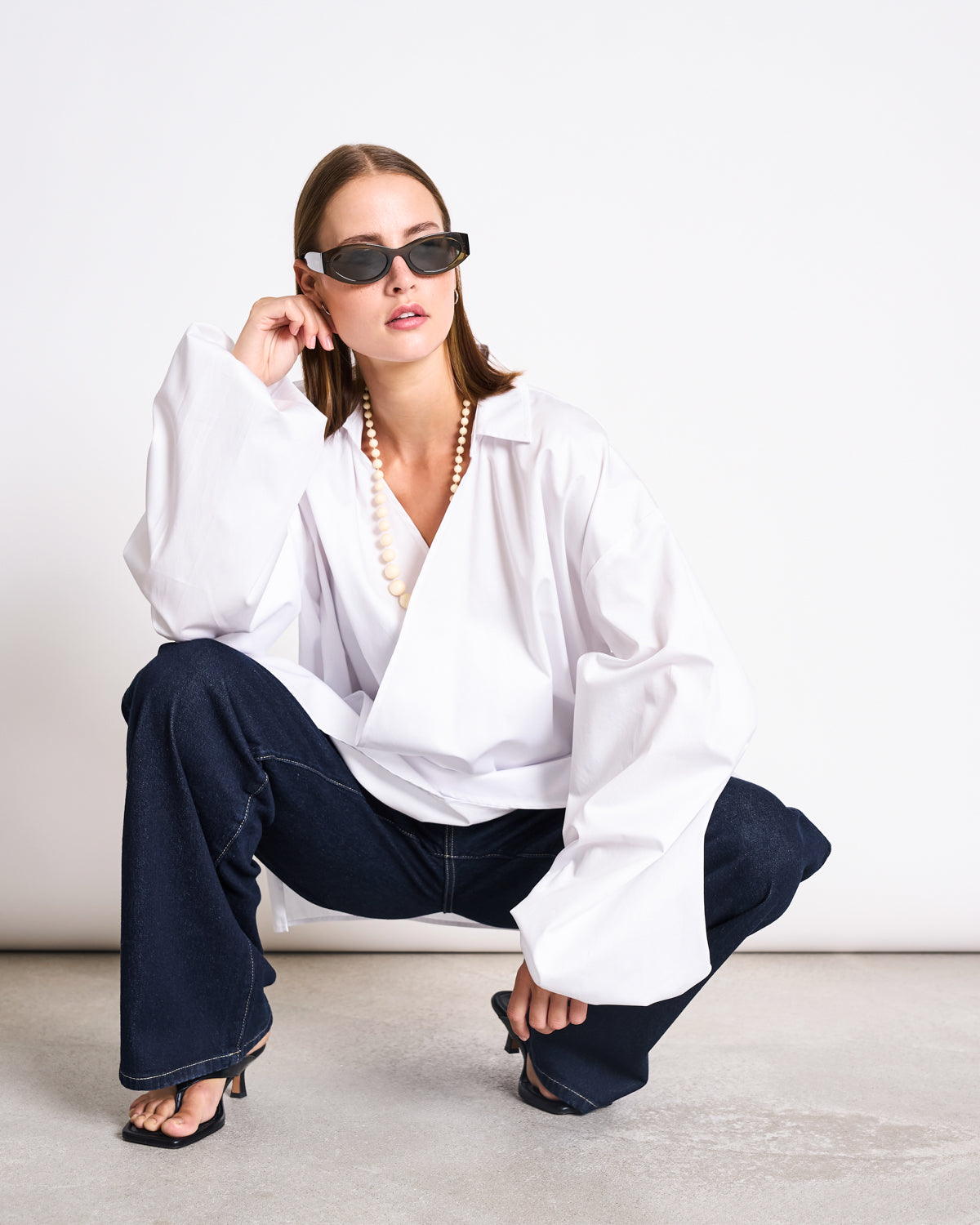 Puffy Wrap Blouse AQUILIA