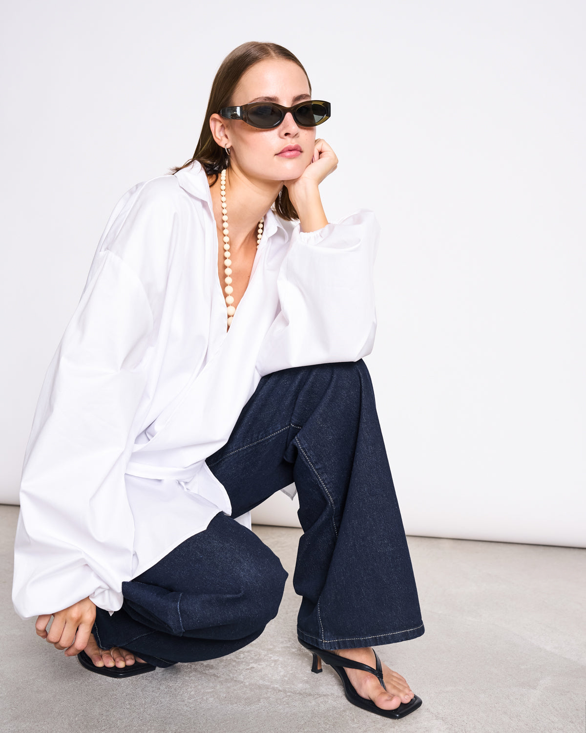 Puffy Wrap Blouse AQUILIA
