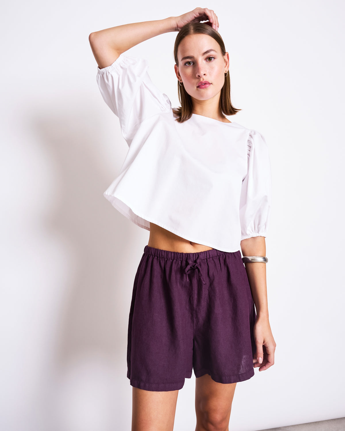 Cropped Cotton Blouse OLMOS