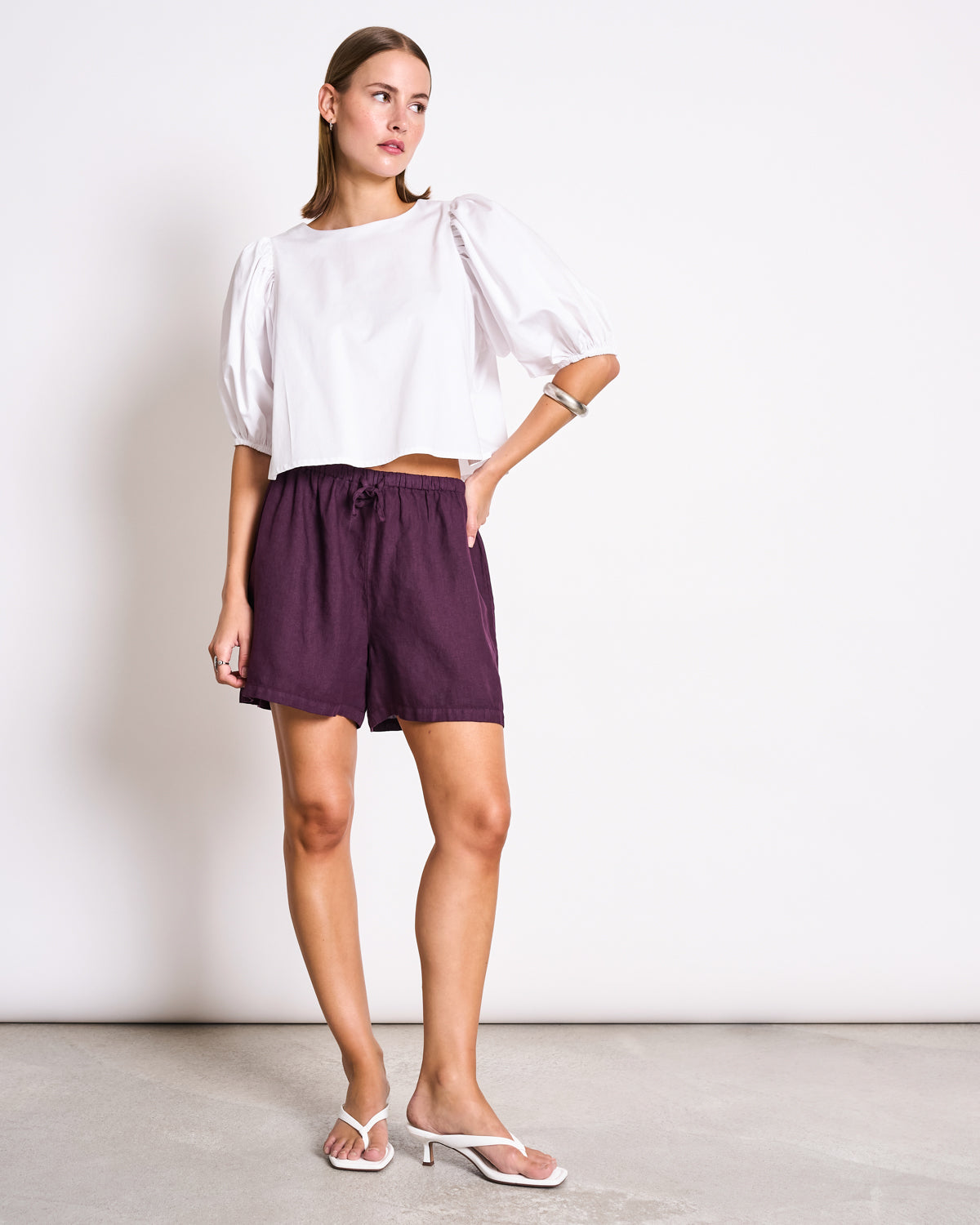 Cropped Cotton Blouse OLMOS