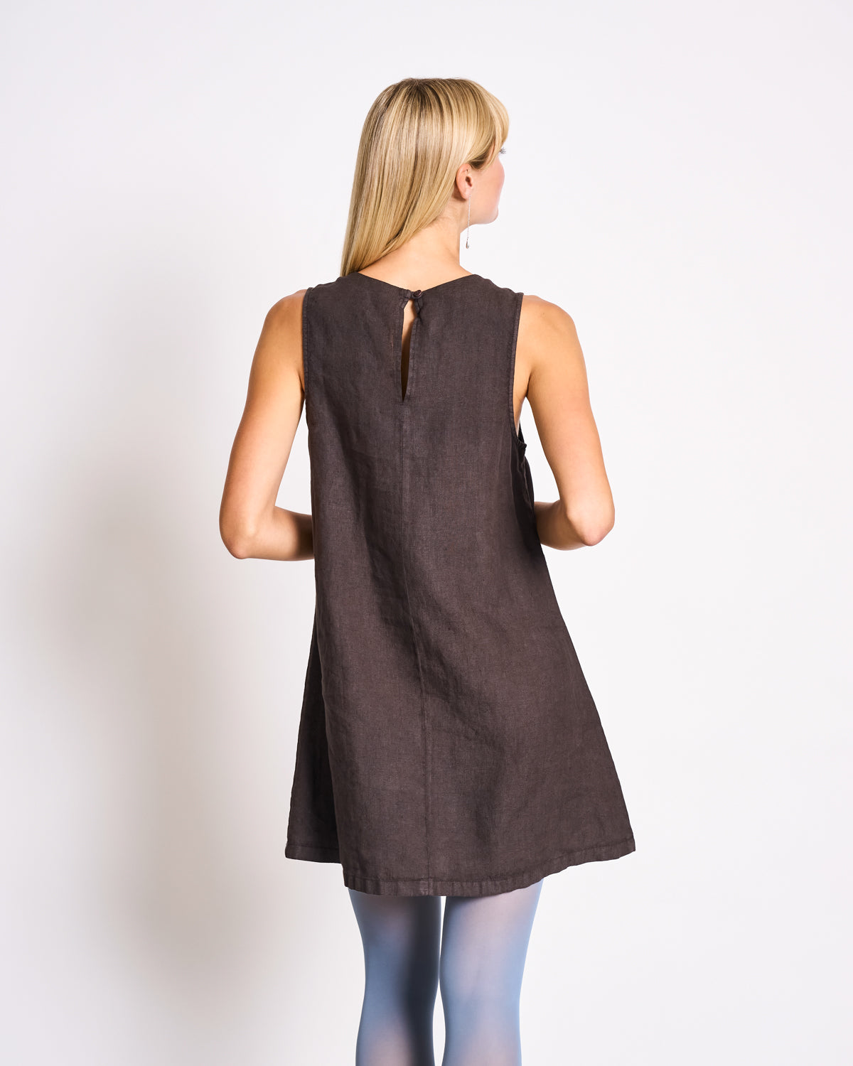 Linen Mini Dress SALVIA