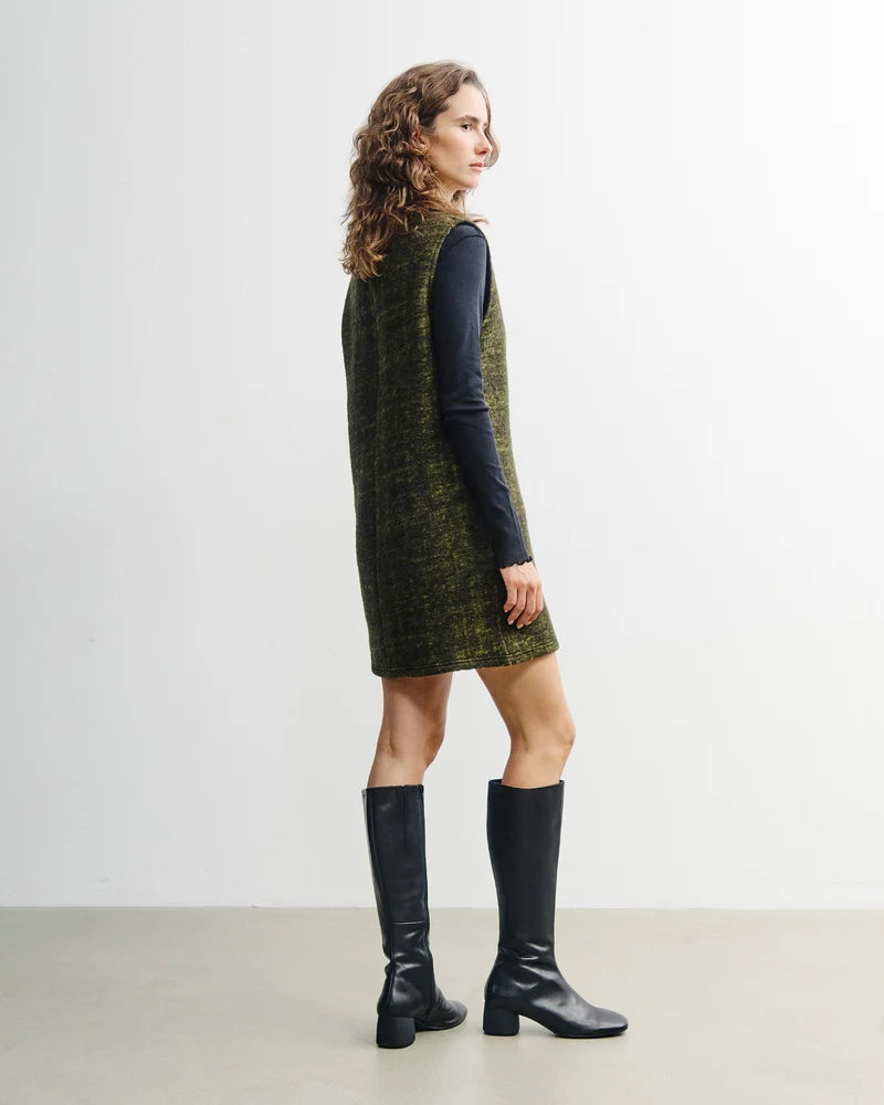 V-Neck Dress Wool-Blend