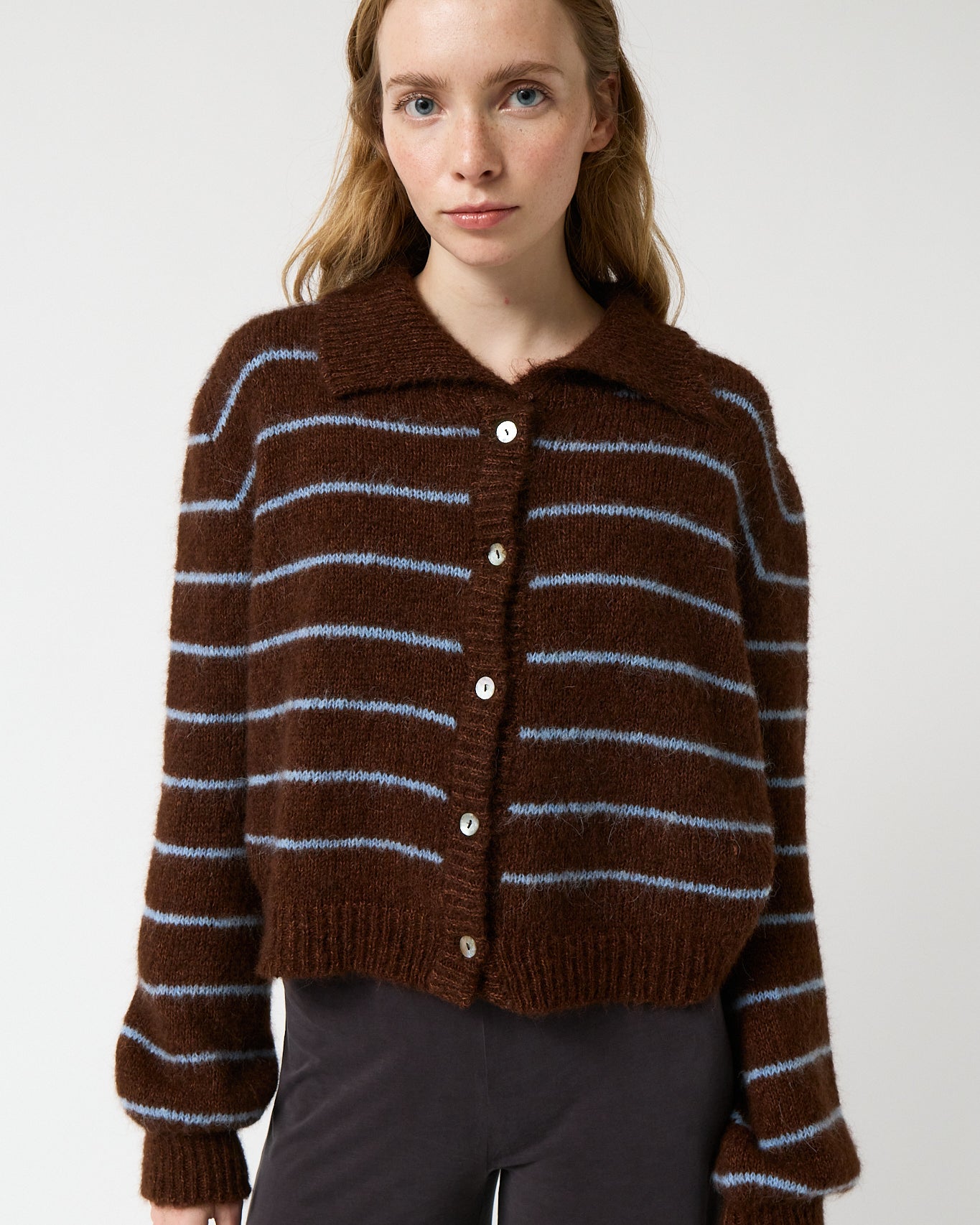 Praline Striped Cardigan