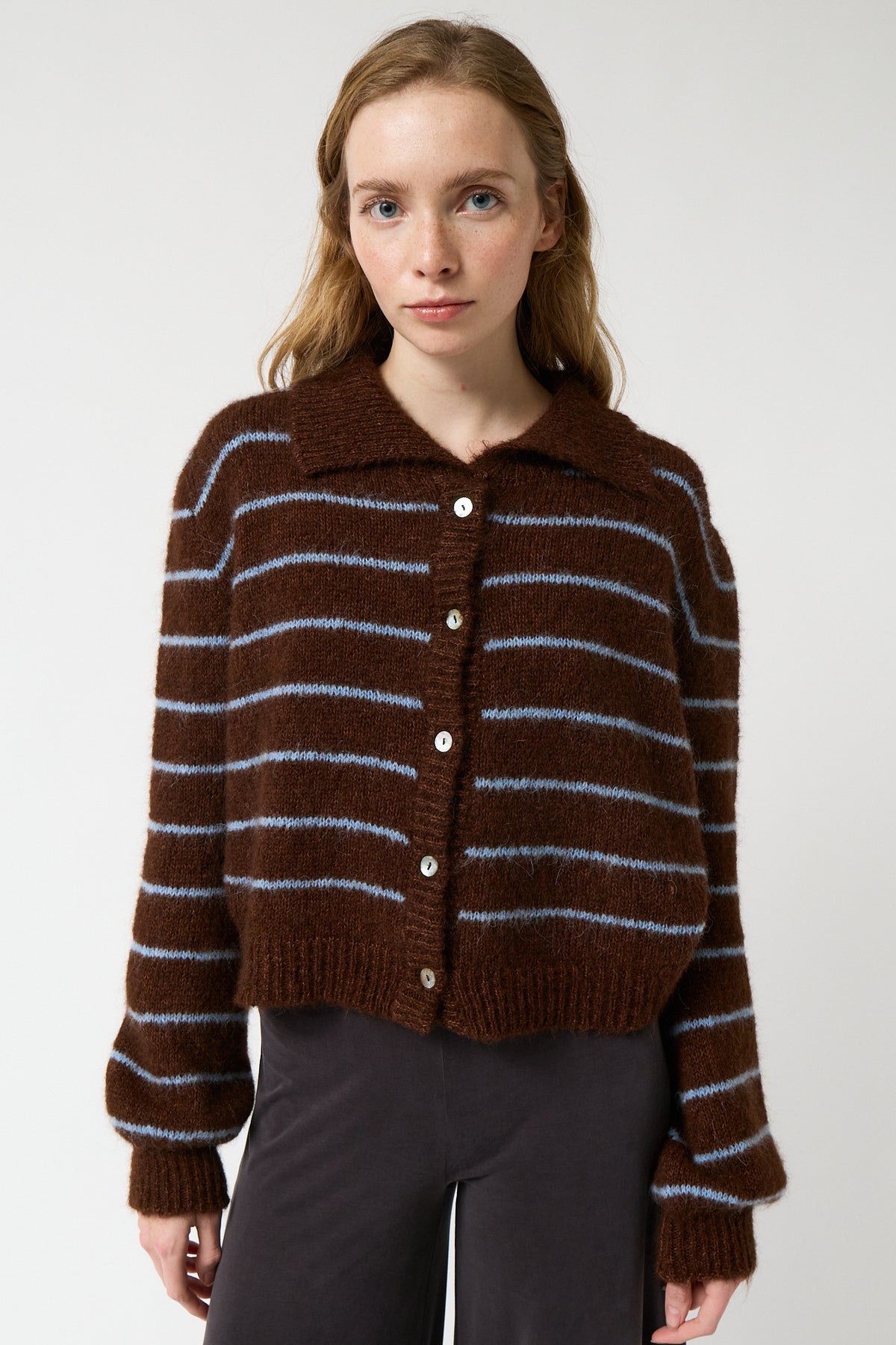 Praline Striped Cardigan