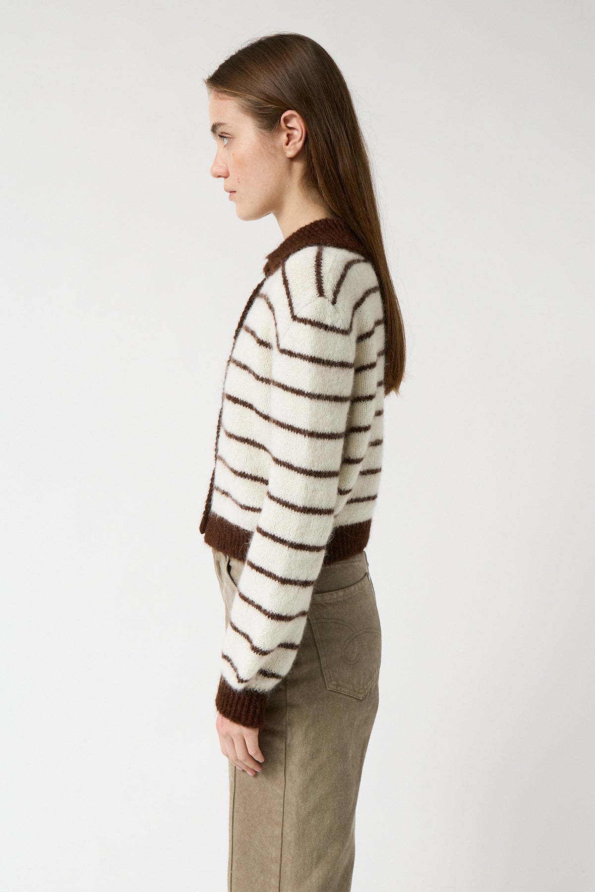 Praline Striped Cardigan