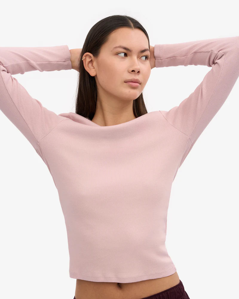 Women Organic Rib LS T-Shirt