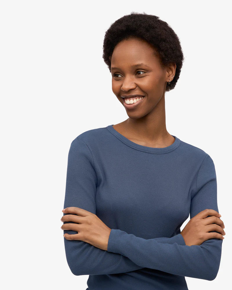 Women Organic Rib LS T-Shirt